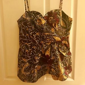 Anthropologie Animal Print Top Size 8